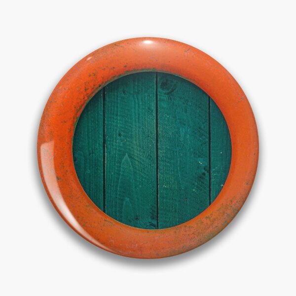Item preview, Orange Lifesaver on Green Wooden Wall designed and sold by Tony North.