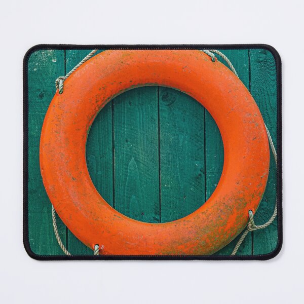 Item preview, Orange Lifesaver on Green Wooden Wall designed and sold by Tony North.