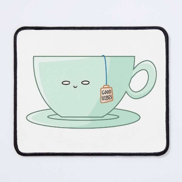 Item preview, Good Vibes Tea Cup (Pastel Green) designed and sold by MissMasterPeace.