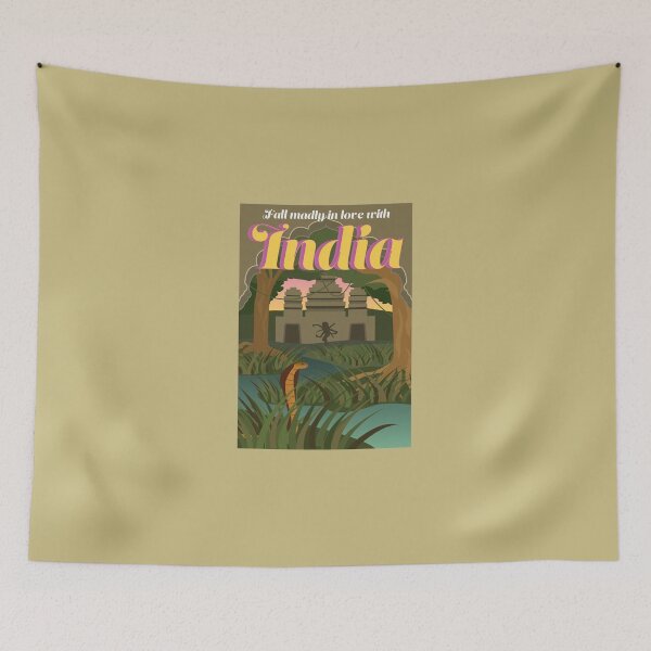 Item preview, India - Vintage Travel Poster designed and sold by ToddRDesign.