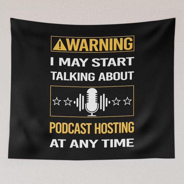 Item preview, Funny Warning Podcast Hosting designed and sold by FulviaContreras.