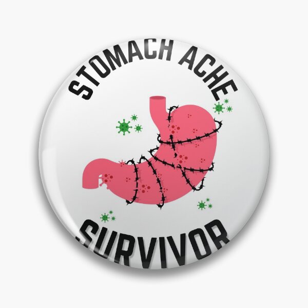 Item preview, Stomach Ache Survivor V3 Black-Tummy Ache Funny Illustrative designed and sold by MAEffects.