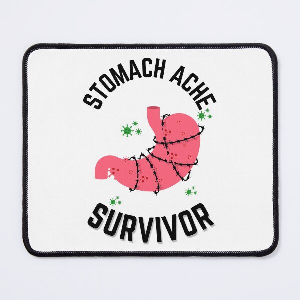Item preview, Stomach Ache Survivor V3 Black-Tummy Ache Funny Illustrative designed and sold by MAEffects.