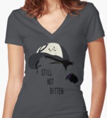 Telltale Games' The Walking Dead - Clementine Outline ver. 2 Women's Fitted V-Neck T-Shirt
