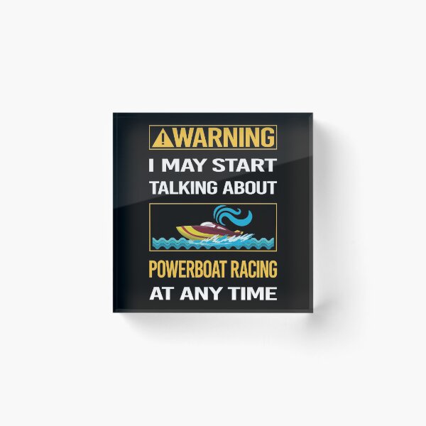 Item preview, Funny Warning Powerboat Racing designed and sold by FulviaContreras.