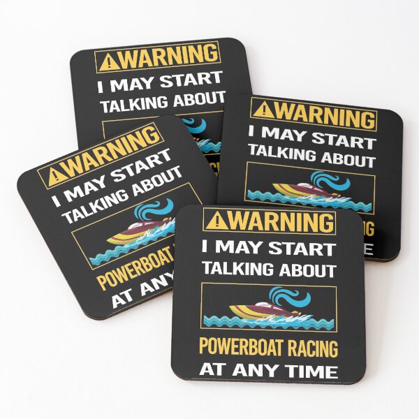 Item preview, Funny Warning Powerboat Racing designed and sold by FulviaContreras.