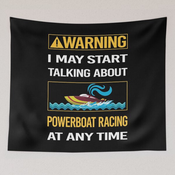 Item preview, Funny Warning Powerboat Racing designed and sold by FulviaContreras.