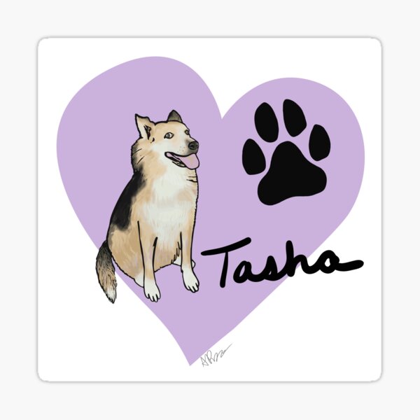 Love, Tasha the Dog - Pet Commission 03 Sticker