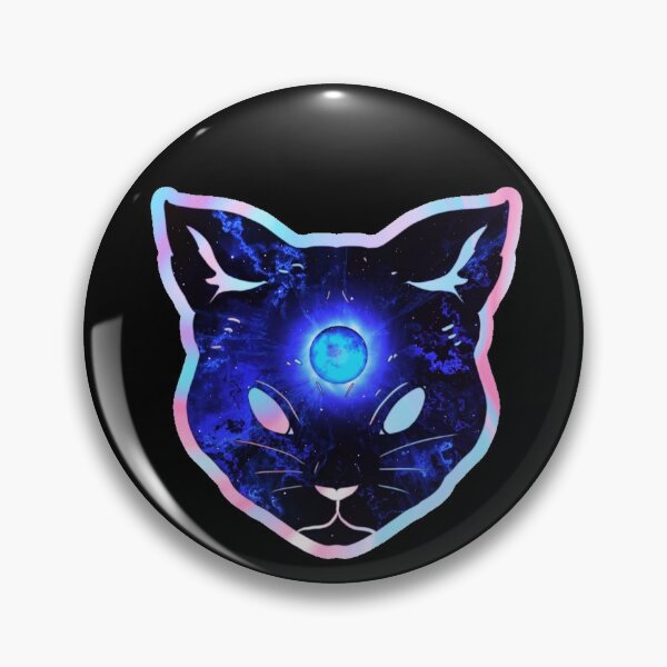 Item preview, Shocking prismatic iridescent psychic cat designed and sold by LukjanovArt.