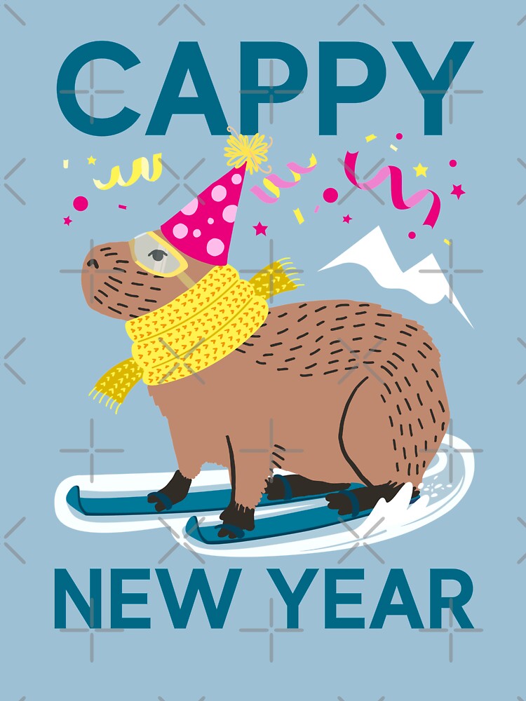 Discover Funny Happy New Year Capybara, funny new year capybara T-Shirt
