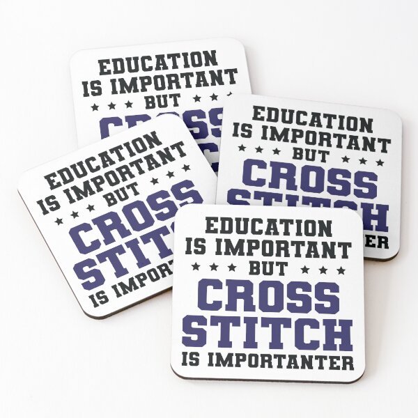 Item preview, Funny Cross Stitch Is Importanter designed and sold by woodesigner.