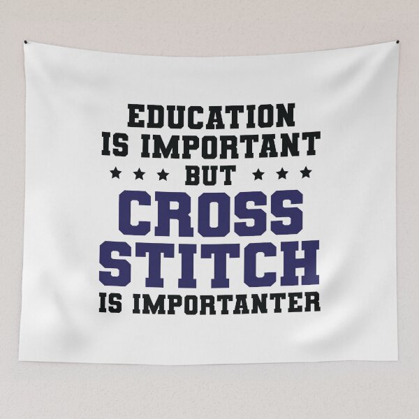 Item preview, Funny Cross Stitch Is Importanter designed and sold by woodesigner.