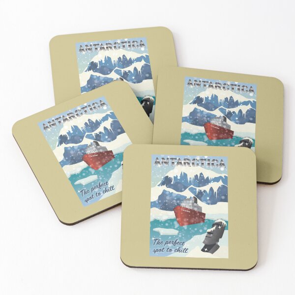 Item preview, Antarctica - Vintage Travel Poster designed and sold by ToddRDesign.