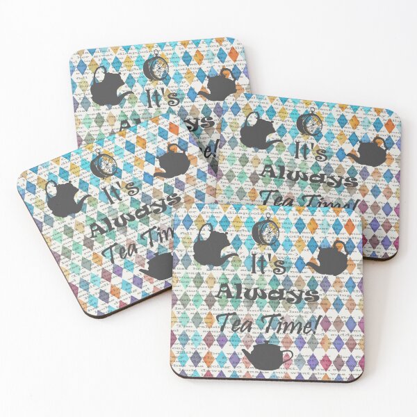 Item preview, It's Always Tea Time! - Colorful Watercolor Pattern - Alice In Wonderland designed and sold by maryedenoa.