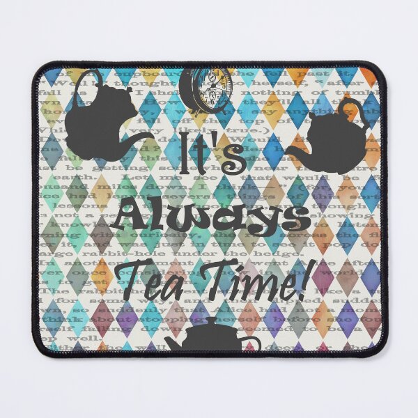 Item preview, It's Always Tea Time! - Colorful Watercolor Pattern - Alice In Wonderland designed and sold by maryedenoa.