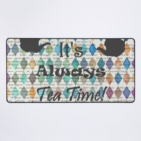 Item preview, It's Always Tea Time! - Colorful Watercolor Pattern - Alice In Wonderland designed and sold by maryedenoa.