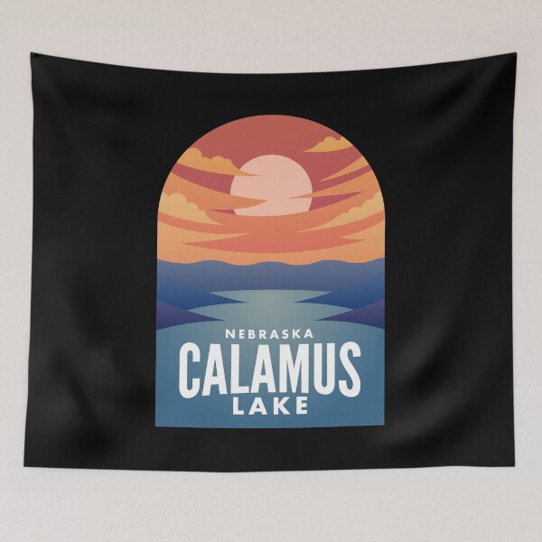 Aperçu de l'œuvre Calamus Lake NB Retro Sunset créée et vendue par HalpinDesign.