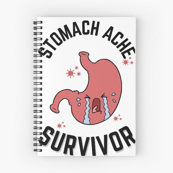 Item preview, Stomach Ache Survivor V4 Black-Tummy Ache Funny Illustrative designed and sold by MAEffects.