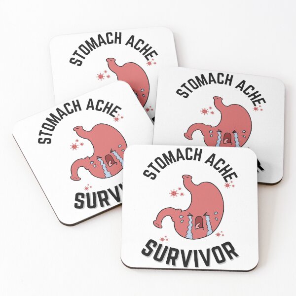 Item preview, Stomach Ache Survivor V4 Black-Tummy Ache Funny Illustrative designed and sold by MAEffects.