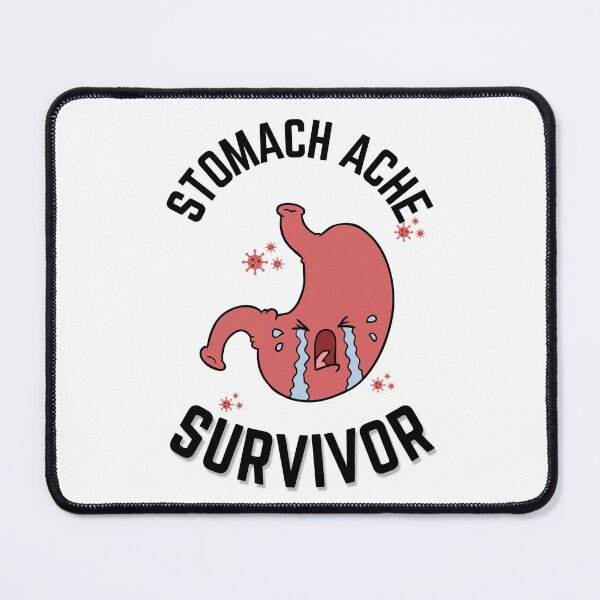 Item preview, Stomach Ache Survivor V4 Black-Tummy Ache Funny Illustrative designed and sold by MAEffects.