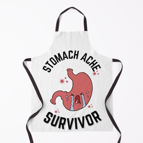 Item preview, Stomach Ache Survivor V4 Black-Tummy Ache Funny Illustrative designed and sold by MAEffects.