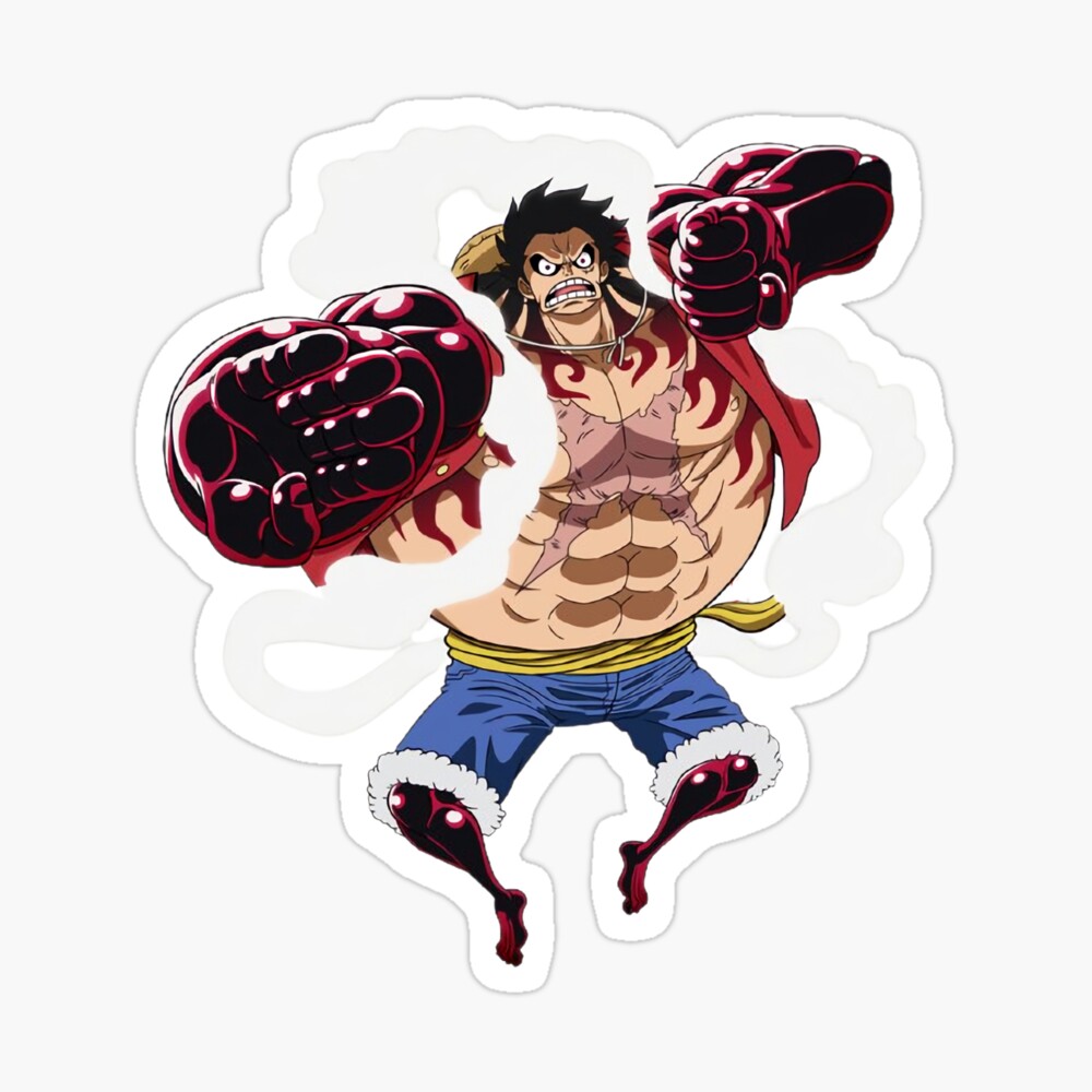 This is Luffy in gear 4 (Snakeman) Sticker for Sale by Gliphel