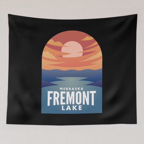 Aperçu de l'œuvre Fremont Lake NB Retro Sunset créée et vendue par HalpinDesign.
