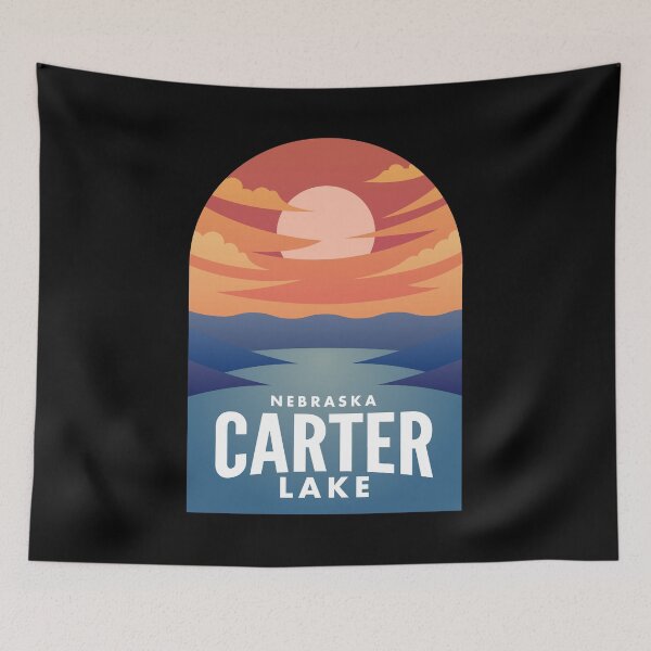 Aperçu de l'œuvre Carter Lake NB Retro Sunset créée et vendue par HalpinDesign.