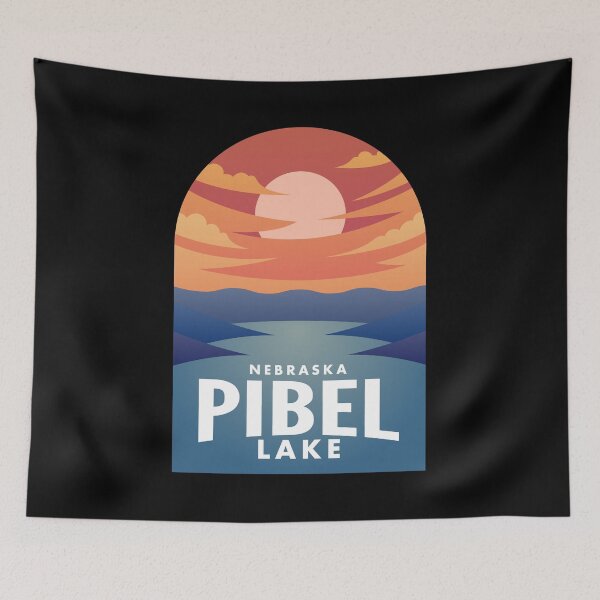 Aperçu de l'œuvre Pibel Lake NB Retro Sunset créée et vendue par HalpinDesign.