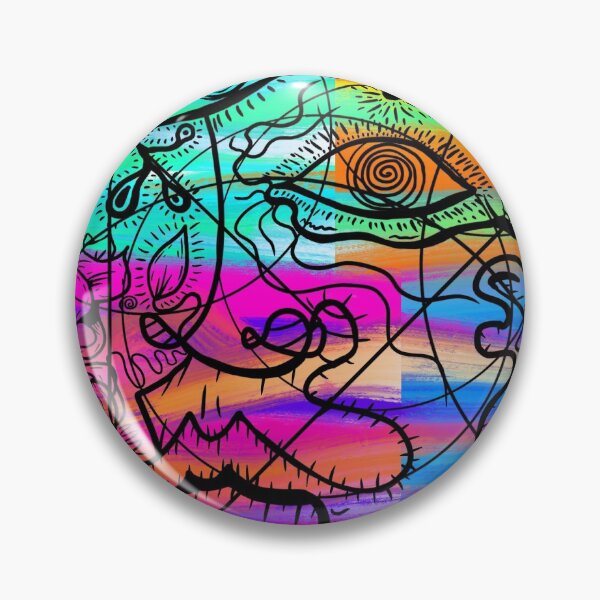Item preview, Abstract Psychedelic Portrait  designed and sold by GratefulSocks.
