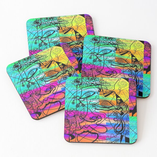 Item preview, Abstract Psychedelic Portrait  designed and sold by GratefulSocks.