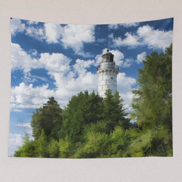 Aperçu de l'œuvre Cana Island Lighthouse Cloudscape in Door County créée et vendue par Christopher Arndt.