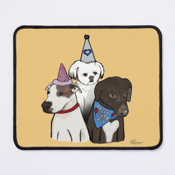Happy Birthday Pups - Pet Commission 04 Mouse Pad