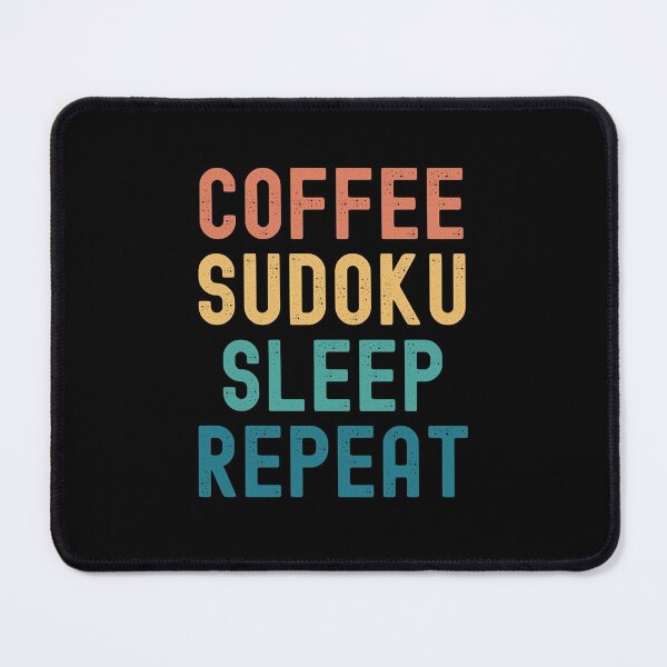 Item preview, Coffee Sudoku Sleep Repeat - Funny Sudoku & Coffee Gift designed and sold by kindxinn.