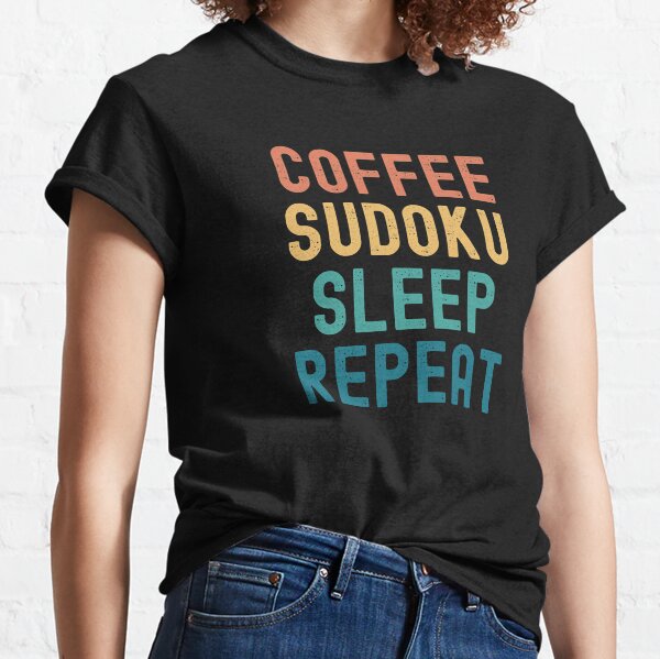 Item preview, Coffee Sudoku Sleep Repeat - Funny Sudoku & Coffee Gift designed and sold by kindxinn.