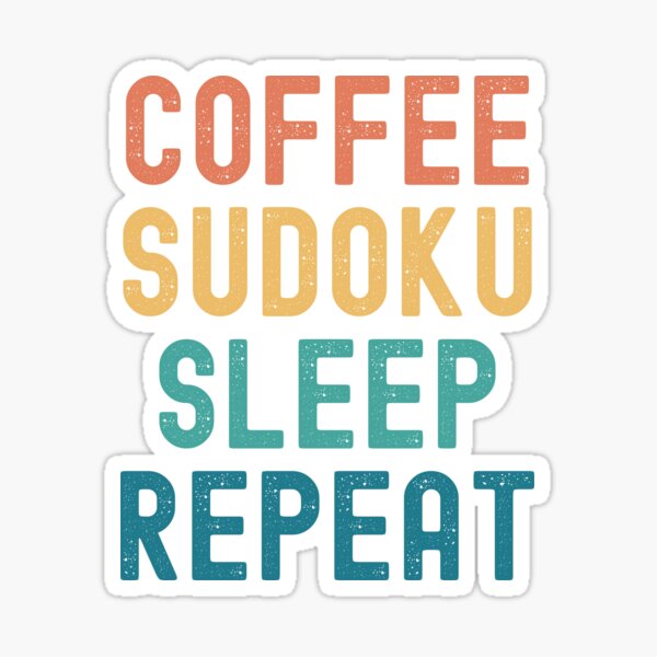 Item preview, Coffee Sudoku Sleep Repeat - Funny Sudoku & Coffee Gift designed and sold by kindxinn.