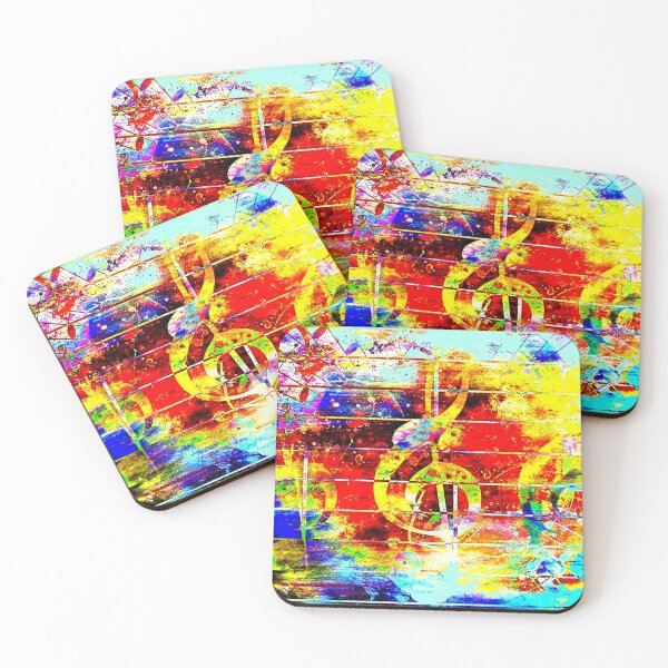 Item preview, MUSIC NOTES : Abstract Psychedelic Whimsical Treble Clef Print designed and sold by posterbobs.