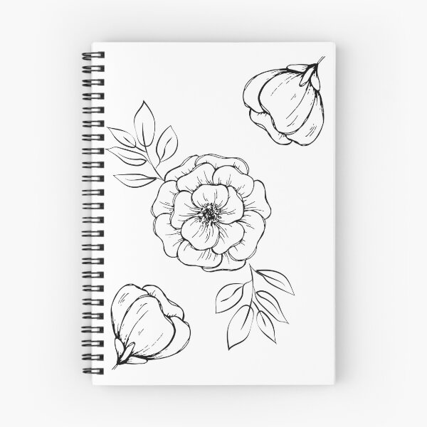 Item preview, lineart flower print designed and sold by MidnightArts1.