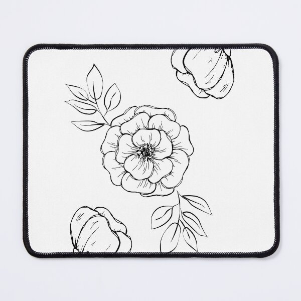 Item preview, lineart flower print designed and sold by MidnightArts1.