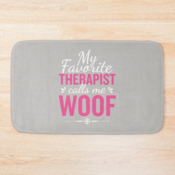 Item preview, My Favorite Therapist Calls Me Woof | Funny Therapy Dog Design (Pink) designed and sold by Printend _.