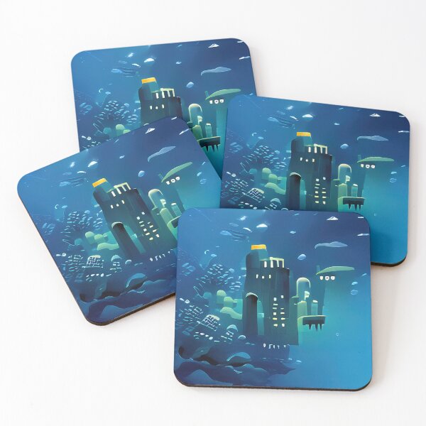 Item preview, Abstract Underwater City Illustration designed and sold by Arkneer.