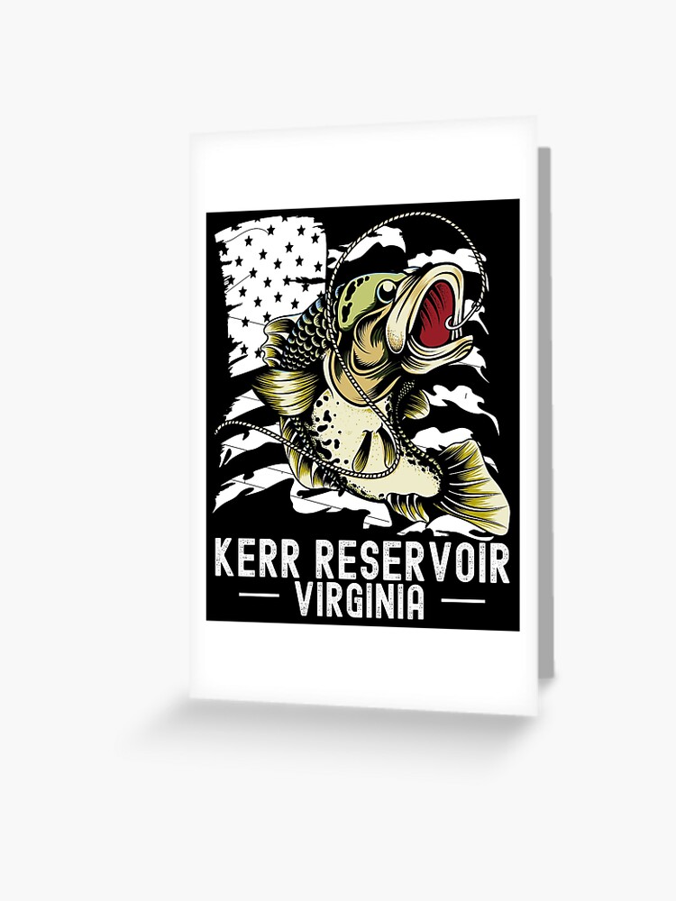 Bass Game Fishing Sports Fisherman Kerr Reservoir Virginia Greeting Card  for Sale by CharJens