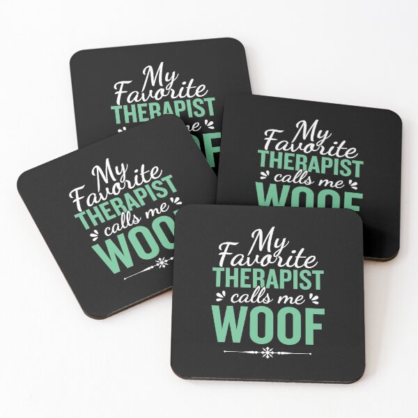 Item preview, My Favorite Therapist Calls Me Woof | Funny Therapy Dog Design (Green) designed and sold by Printend _.
