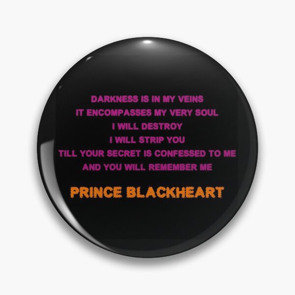 Item preview, Prince Blackheart HSP Merch designed and sold by HeartNSoulFed.