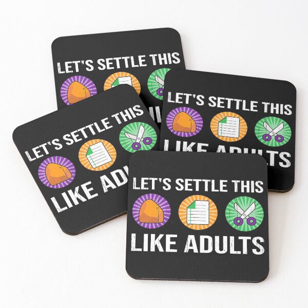 Item preview, Let's Settle This Like Adults: Rock-Paper-Scissors designed and sold by Happy Puppy Print On Demand.