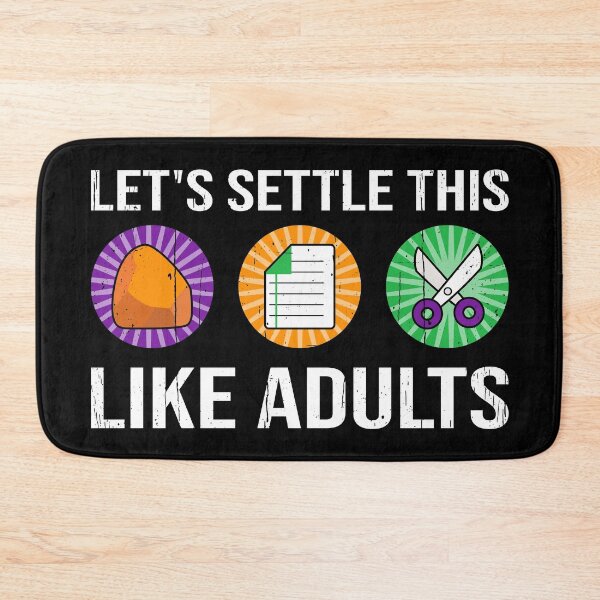Item preview, Let's Settle This Like Adults: Rock-Paper-Scissors designed and sold by Happy Puppy Print On Demand.