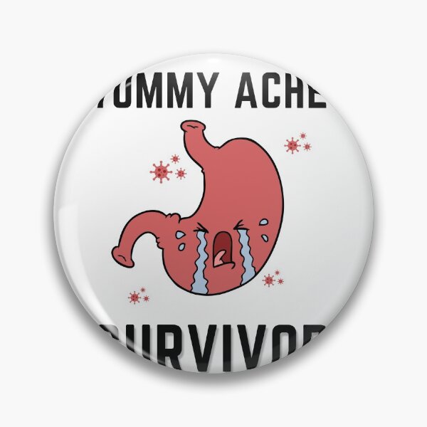 Item preview, Tummy Ache Survivor V4 Black-Stomach Ache Funny Illustrative designed and sold by MAEffects.