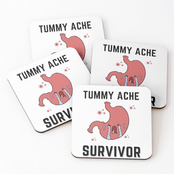 Item preview, Tummy Ache Survivor V4 Black-Stomach Ache Funny Illustrative designed and sold by MAEffects.
