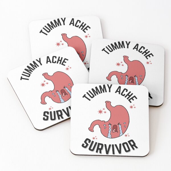 Item preview,  Tummy Ache Survivor V4 Black-Stomach Ache Funny Illustrative designed and sold by MAEffects.