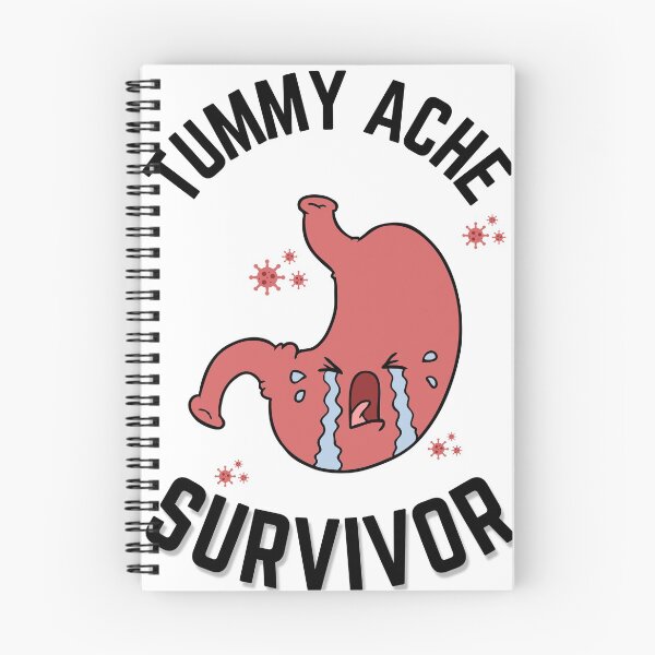 Item preview,  Tummy Ache Survivor V4 Black-Stomach Ache Funny Illustrative designed and sold by MAEffects.